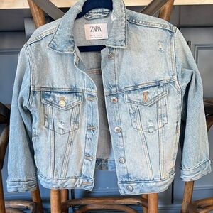 Zara Faded Blue Denim Jacket